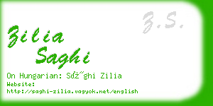zilia saghi business card
